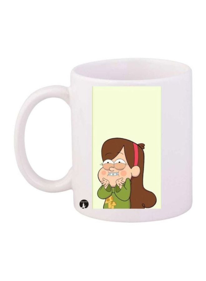 بي بي مج قهوة بطبعة عبارة "Gravity Falls" أبيض/بني/أخضر