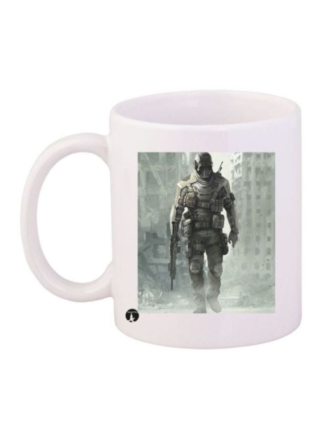 BP Soldier Printed Coffee Mug White/Grey