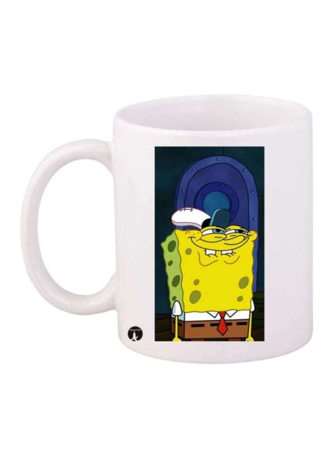 BP Spongebob Printed Coffee Mug White/Green/Blue