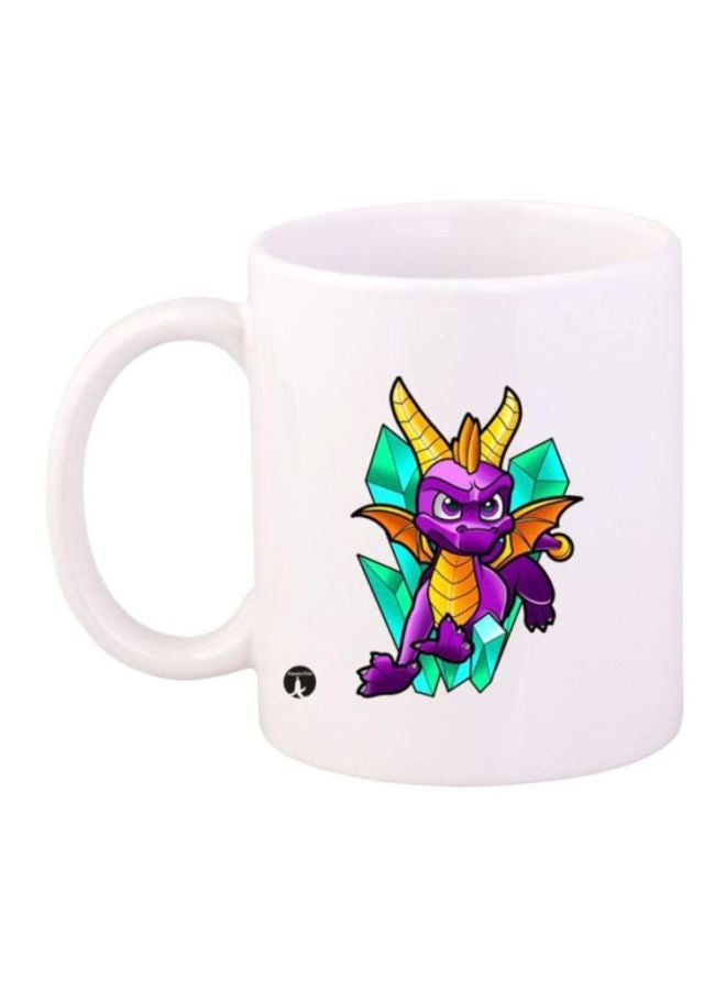 BP Spyro Printed Coffee Mug White/Purple/Yellow