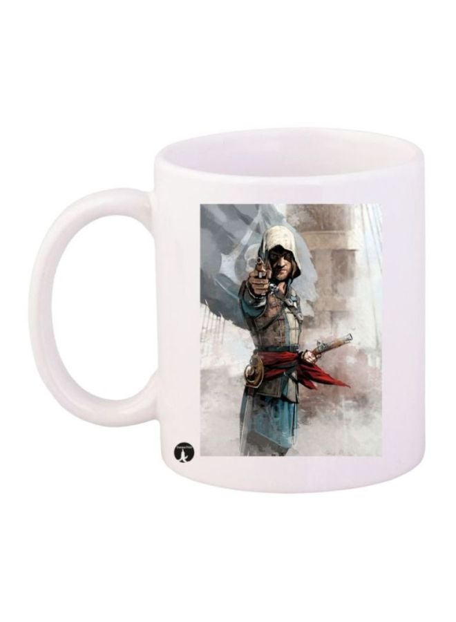 بي بي كوب بطباعة تمثل لعبة الفيديو Assassin's Creed أبيض/أزرق/أحمر