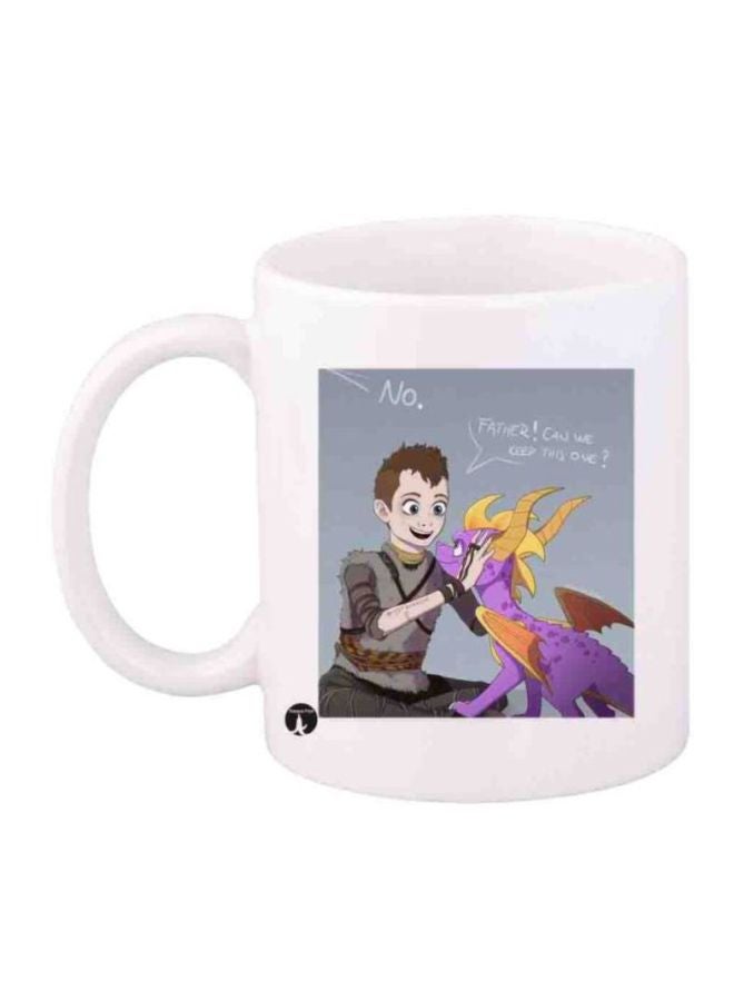 BP Spyro Printed Coffee Mug White/Purple/Grey