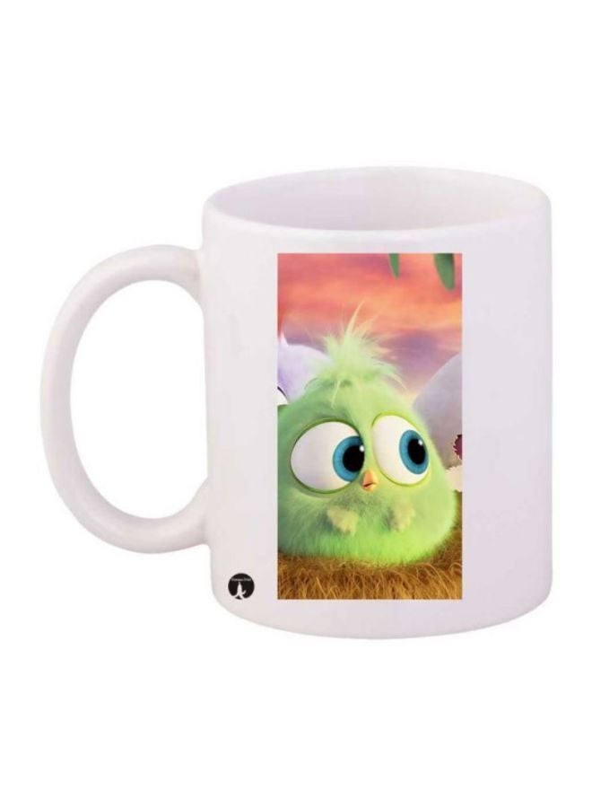 بي بي مج قهوة بطبعة طائر أبيض/أخضر/بني