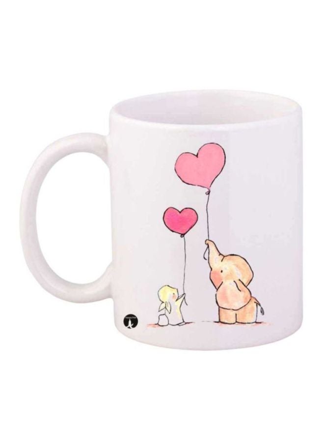 Animal Printed Coffee Mug White/Pink/Black