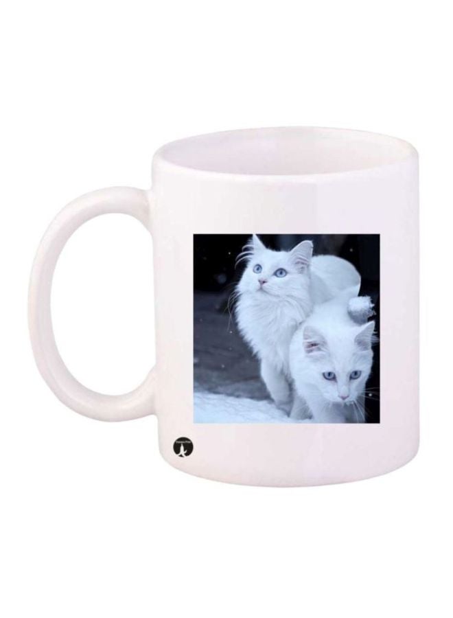 BP Cats Printed Coffee Mug White/Black