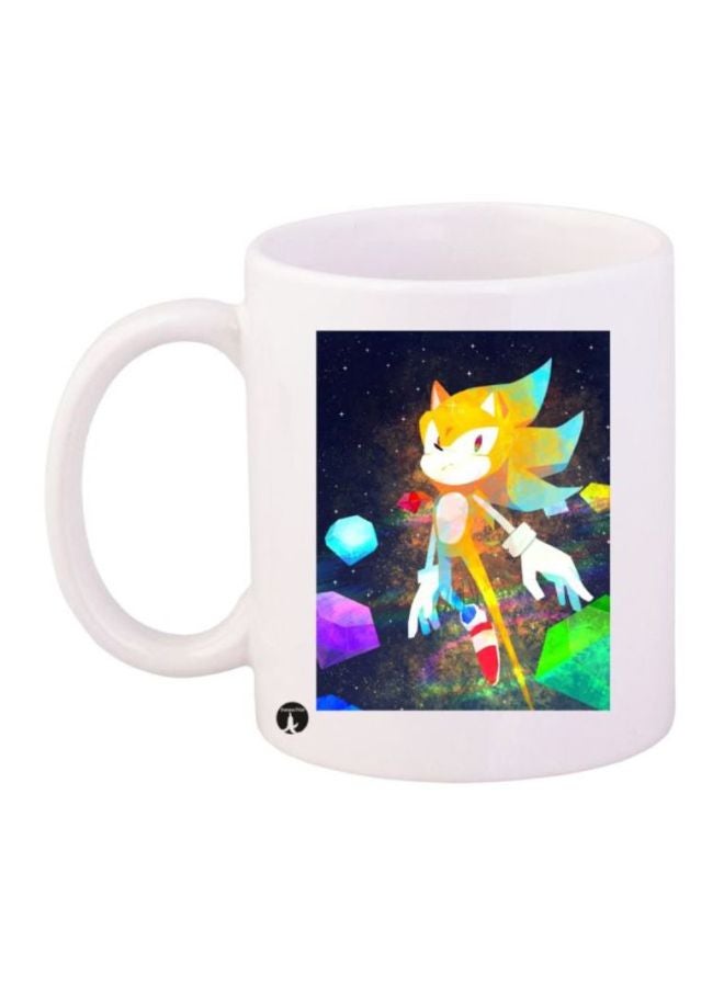 BP Sonic Video Game Printed Coffee Mug White/Black/Yellow