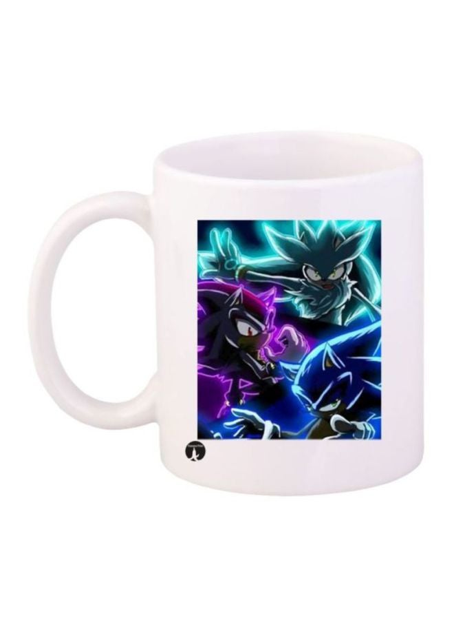 BP Sonic Video Game Printed Coffee Mug White/Blue/Purple