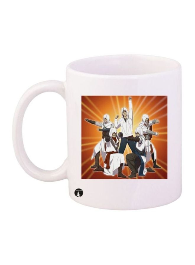 BP Assassin's Creed Printed Coffee Mug White/Black/Orange
