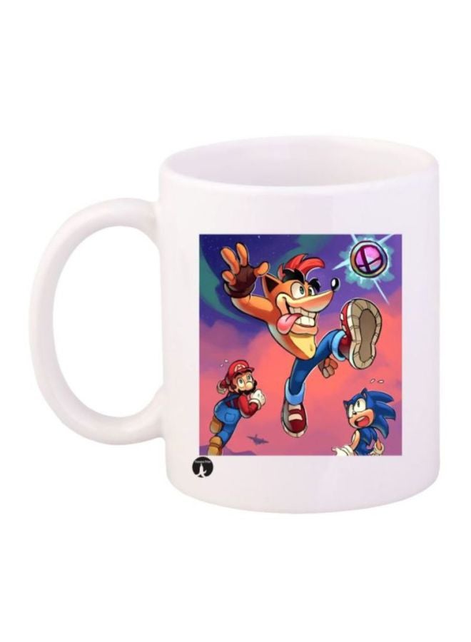 BP Video Game Printed Coffee Mug White/Purple/Gold