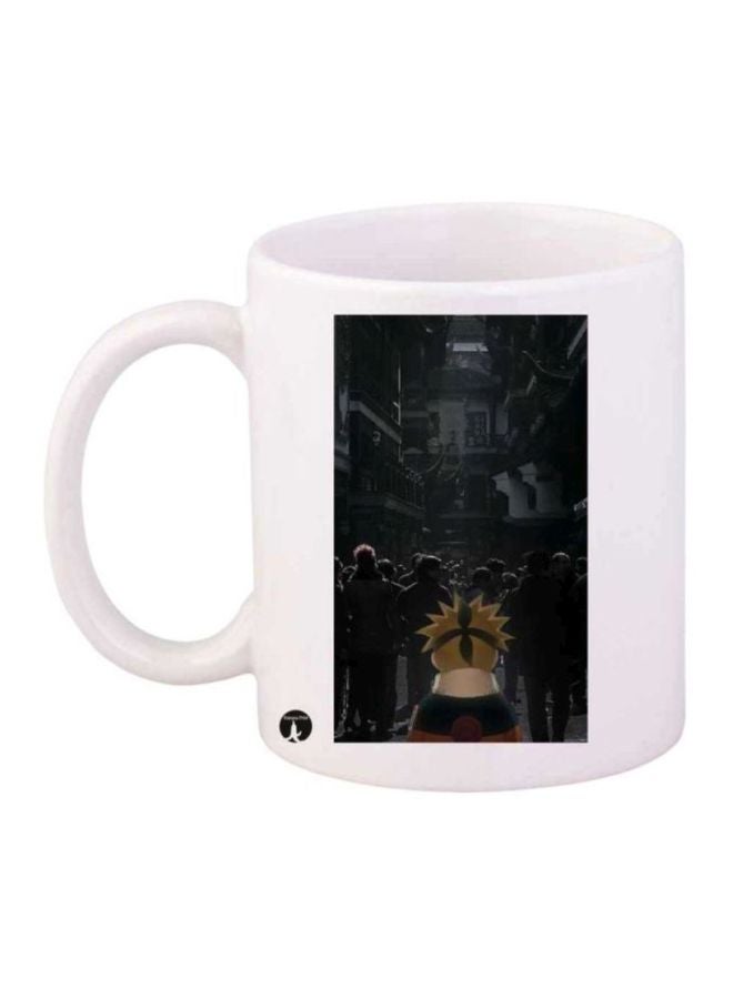 BP Anime Naruto Printed Coffee Mug White/Black/Yellow