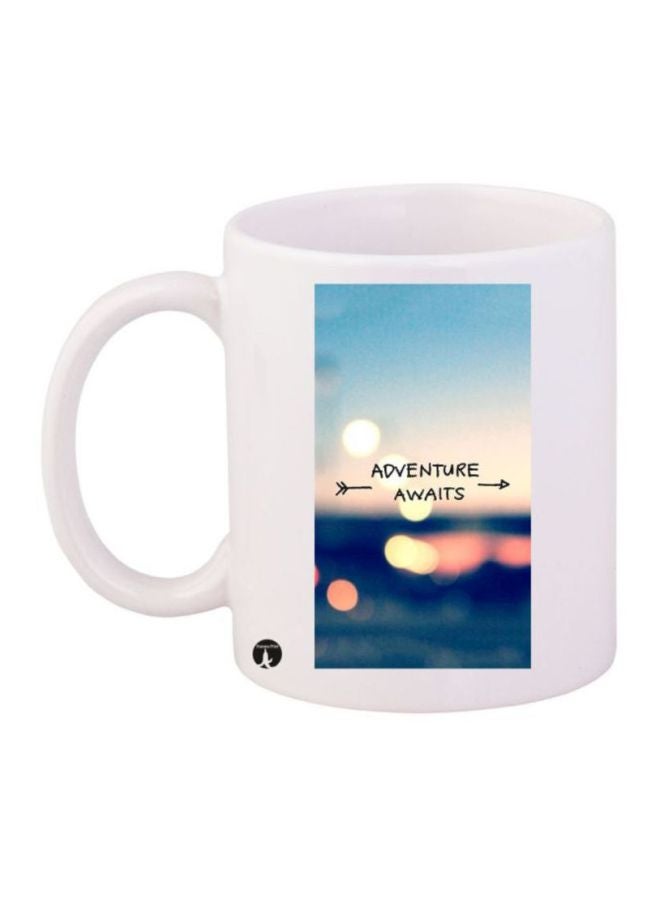 BP English Phrases Printed Coffee Mug White/Blue/Black