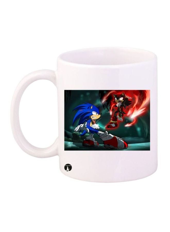 BP Sonic Character Printed Coffee Mug White/Red/Blue