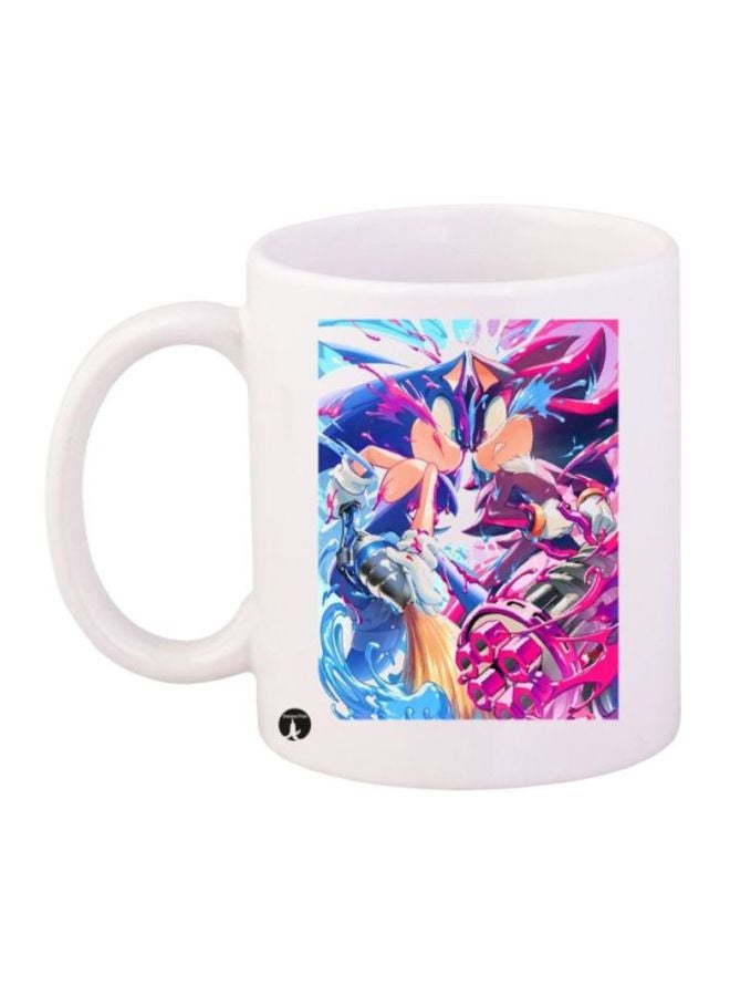 BP Sonic Printed Coffee Mug White/Pink/Blue
