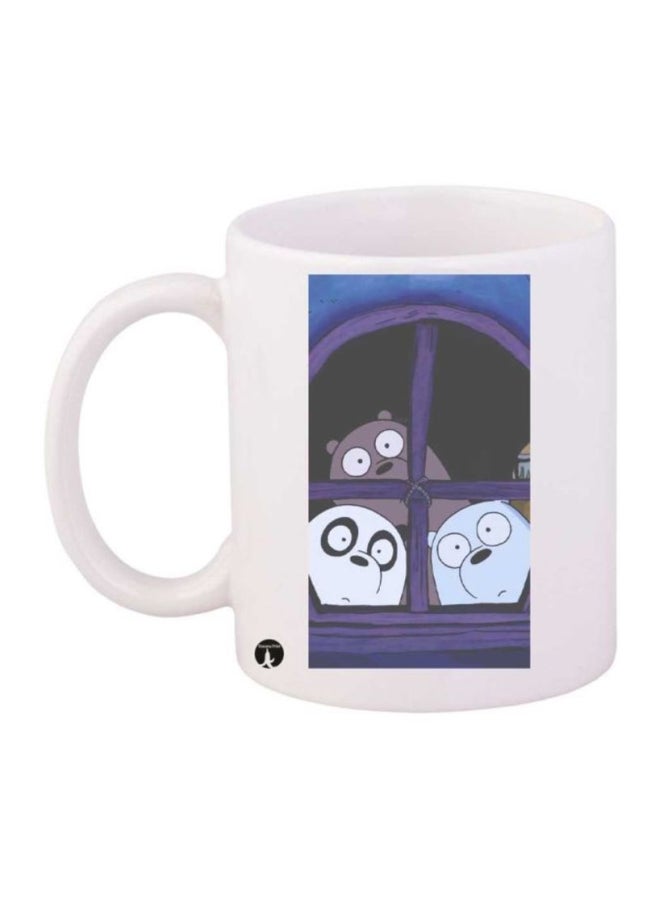 We Bare Bears Printed Mug White/Blue/Black