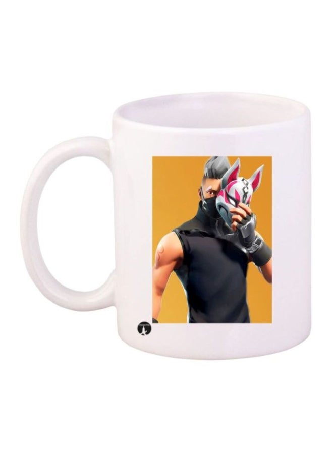 بي بي قدح قهوة بطبعة من لعبة Fortnite أبيض/أصفر/أسود