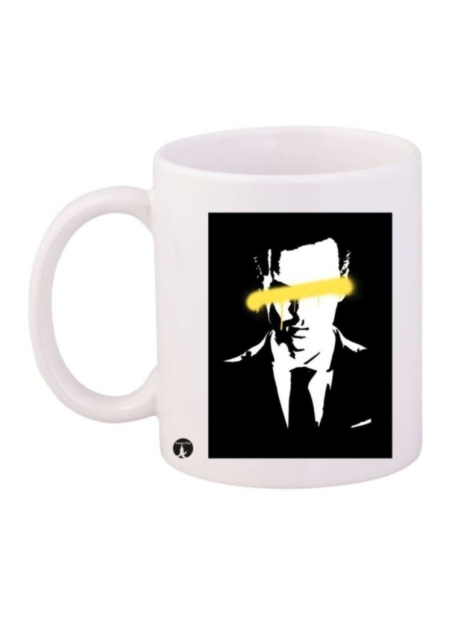 بي بي قدح مطبوع عليه صورة لشخصية شارلوك أبيض/ أسود