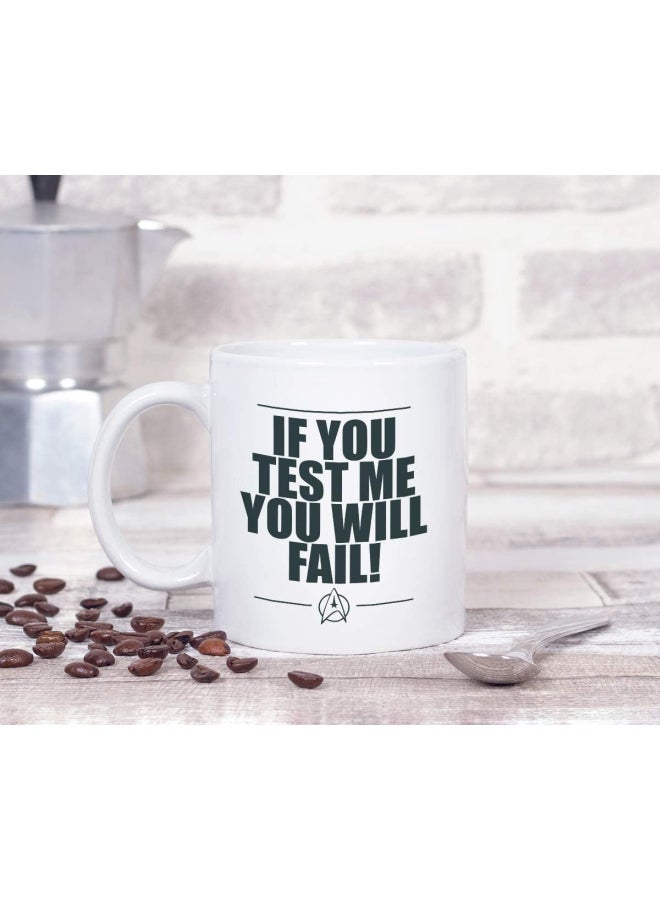 LOUD UNIVERSE Quote Star Trek Ceramic Coffee Mug White/Grey  - Image 3