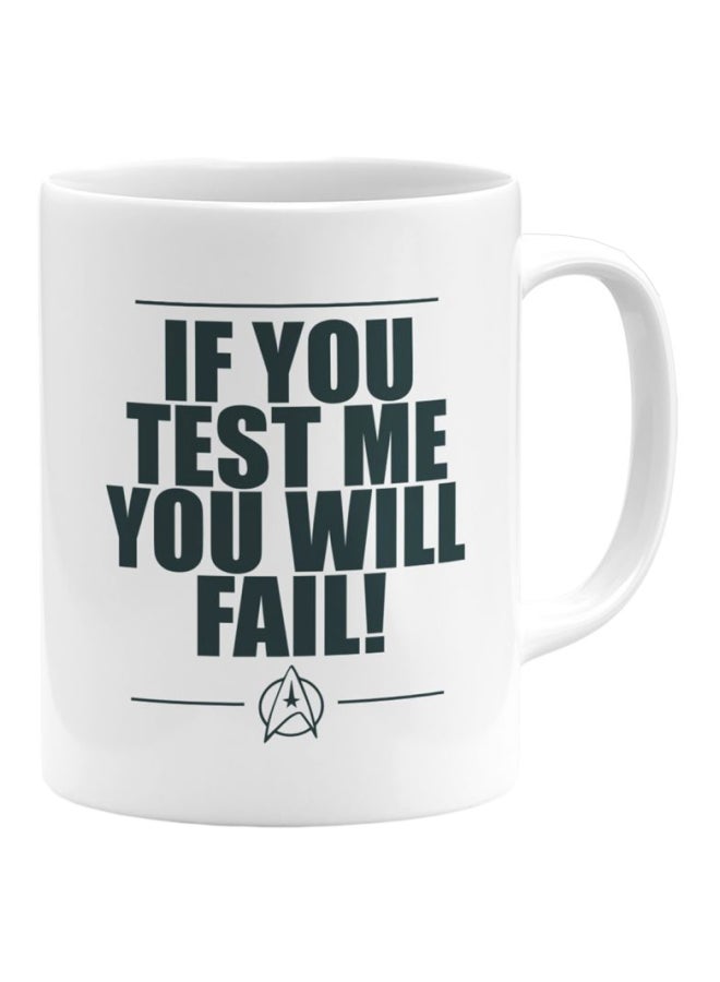 LOUD UNIVERSE Quote Star Trek Ceramic Coffee Mug White/Grey  - Image 1