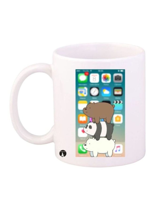 BP We Bare Bears Printed Mug White/Grey/Brown