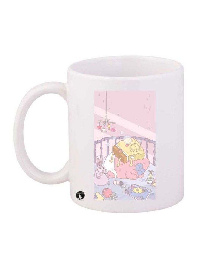 BP Spongebob Printed Mug White/Pink/Yellow