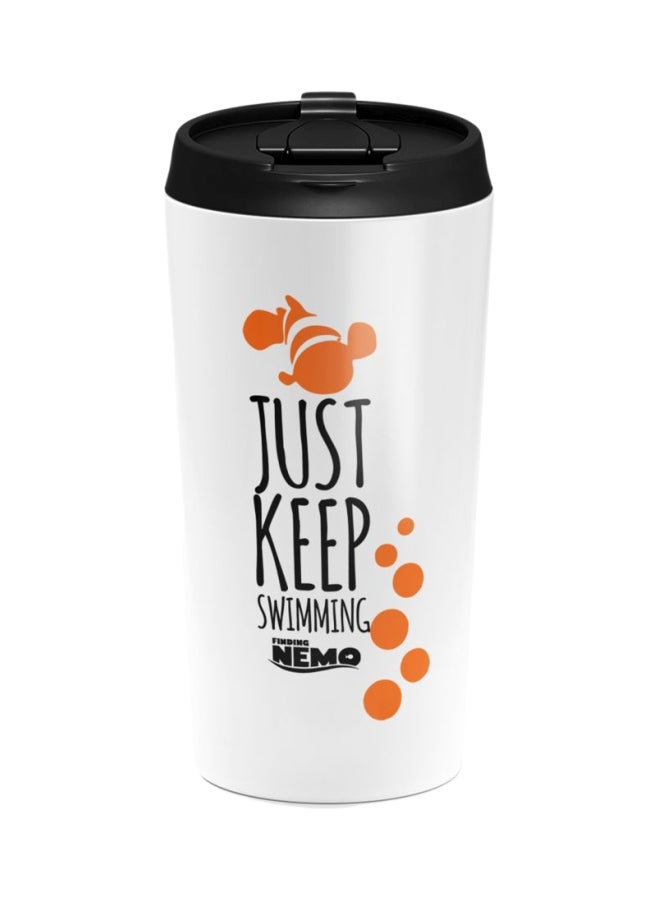 لاود يونيفيرس كوب مطبوع عليه "Finding Nemo" ومزود بغطاء الأبيض/ البرتقالي/ الأسود