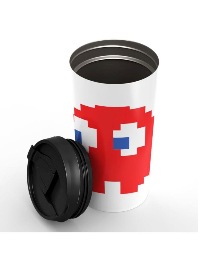 LOUD UNIVERSE Ghost Pacman Printed Tumbler With Lid White/Red/Black  - Image 2