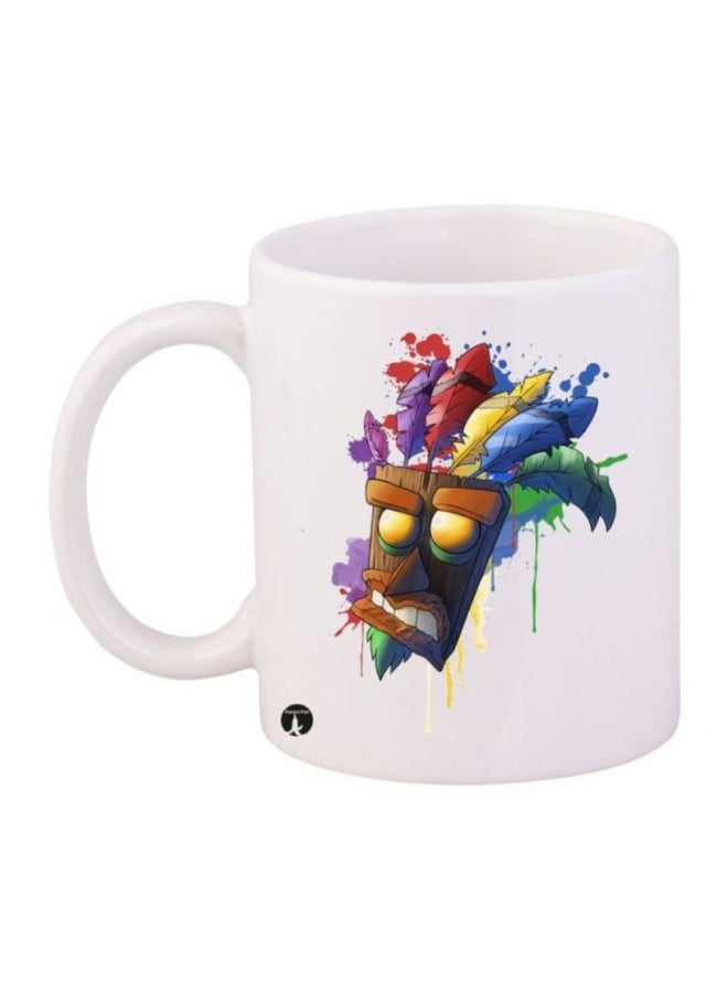 BP Crash Video Game Printed Mug White/Red/Brown