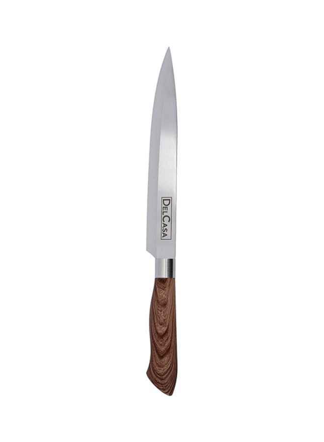 DELCASA Slicer Knife Brown/Silver 8inch  - Image 1