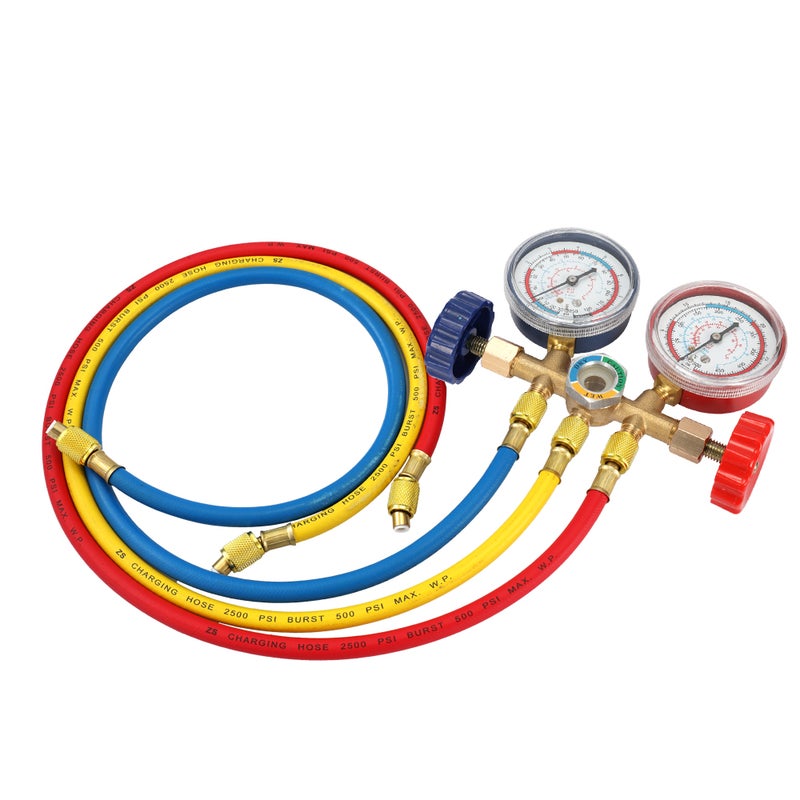 Refrigerant Air Conditioner Gauge With Hose And Hook Tool multicolor 23.00X9.50X17.50cm  - Image 4