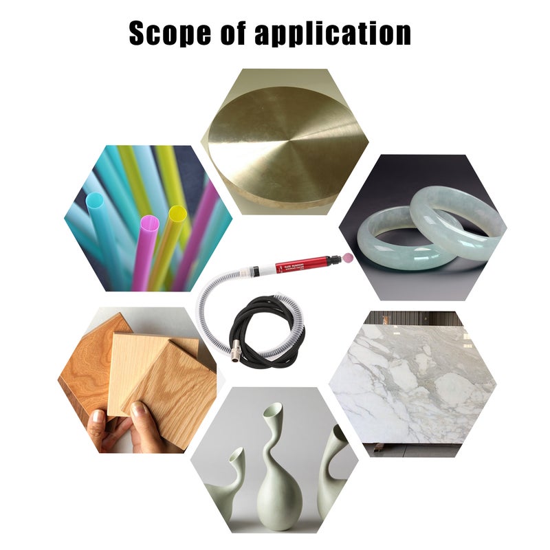 Air Pencil Micro Grinder Polish Engraving Tool Silver 22.50X5.20X11.00cm - Image 2