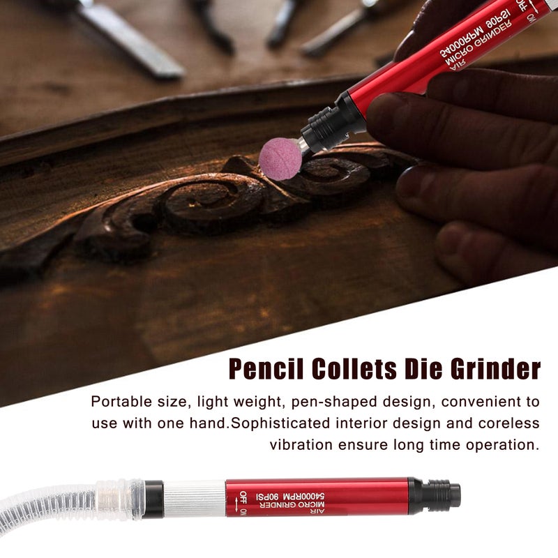 Air Pencil Micro Grinder Polish Engraving Tool Silver 22.50X5.20X11.00cm - Image 4