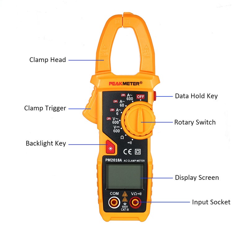 Multi-Function Handheld AC/DC Voltage Tester Orange 20.00X4.50X11.50cm  - Image 5