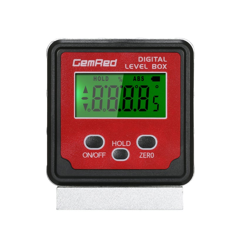 Magnetic Base Digital Level Box Inclinometer Red 12.00X3.70X8.10cm  - Image 4