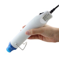 Electric Power Tool Plastic Blower Shrink Mini Portable Hot Temperature Air 300W Hand Held DIY Heater Manchine with Supporting Seat White 25.00X5.00X8.00cm - v1603906739/N41404272A_2