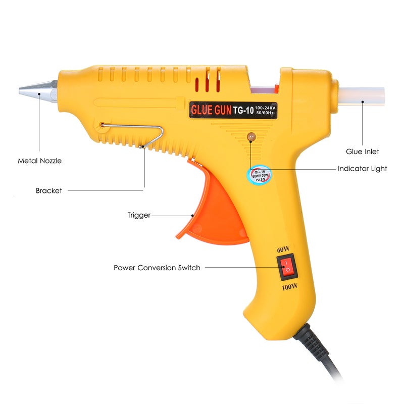 Multifunctional Adjustable Melt Glue Gun Machine Yellow 27.50X4.50X22.00cm