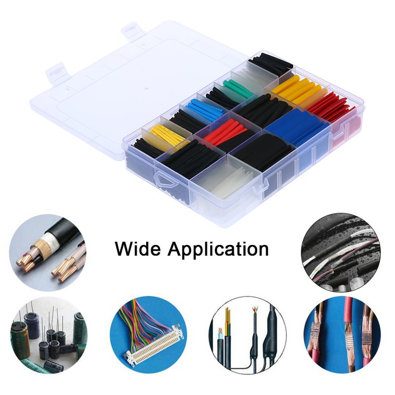 Generic - 580-Piece Assorted Sleeving Wrap Wire Cable Kit multicolor 19.50X3.50X13.00cm - Image 1
