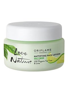 Love Nature Mattifying Face Lotion with Organic Tea Tree And Lime 50ml