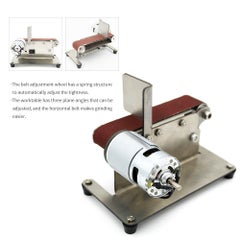 Generic Horizontal Multifunctional Mini Electric Belt Grinding Sander Machine Silver 25.00X15.00X20.00cm  - Image 3