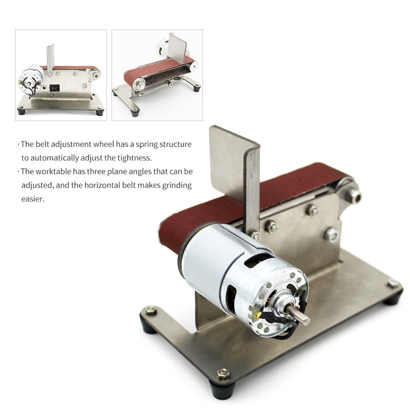 Horizontal Multifunctional Mini Electric Belt Grinding Sander Machine Silver 25.00X15.00X20.00cm  - Image 3