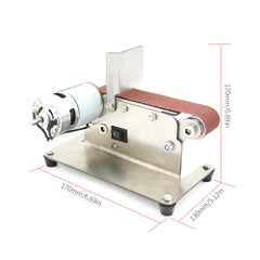 Generic Horizontal Multifunctional Mini Electric Belt Grinding Sander Machine Silver 25.00X15.00X20.00cm  - Image 5
