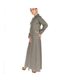 Sana'a Kayum Front Close Abaya Titanium Grey 