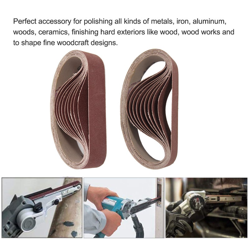 10-Piece Abrasive Sanding Belt Brown 10.00X5.00X5.00cm  - Image 5