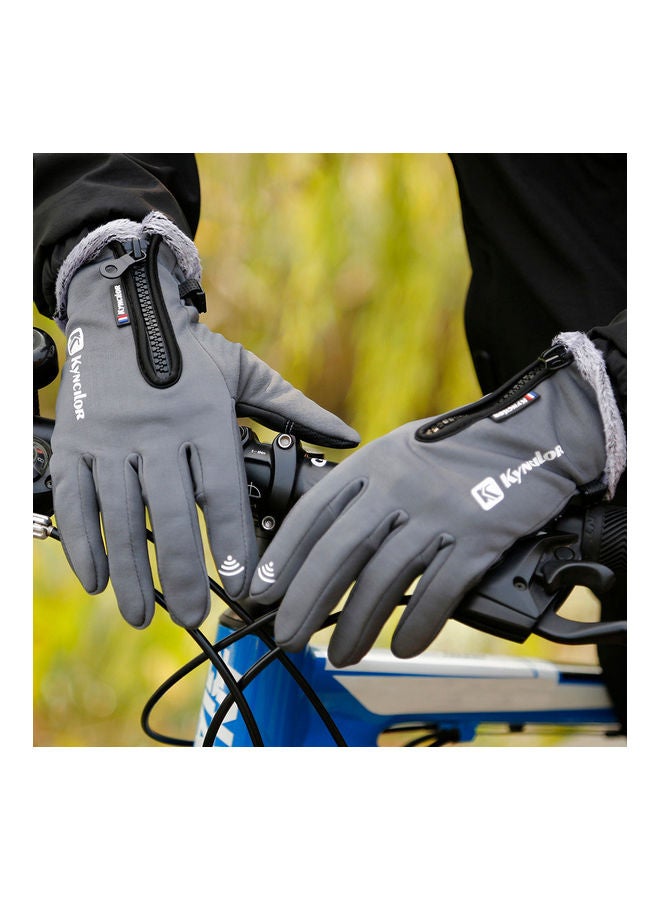 Generic Winter Warm Gloves Fleece Windproof Waterproof Touchscreen Sports Cycling Skiing Bicycle Outdoor Work Gloves 0.087kg  - Image 4