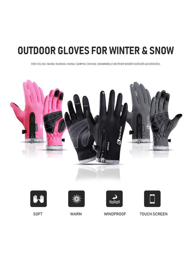 Generic Winter Warm Gloves Fleece Windproof Waterproof Touchscreen Sports Cycling Skiing Bicycle Outdoor Work Gloves 0.087kg  - Image 3