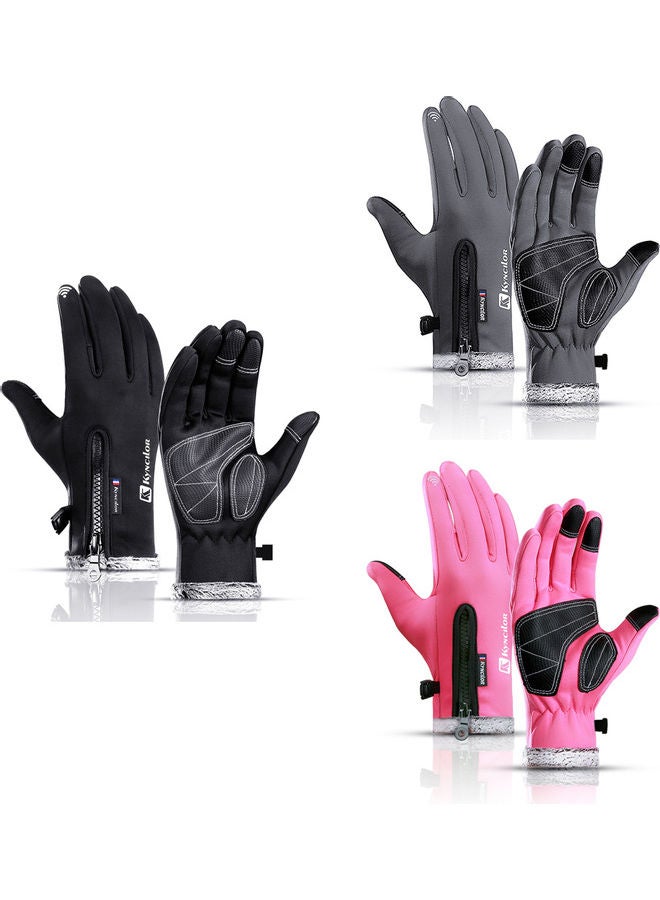 Generic Winter Warm Gloves Fleece Windproof Waterproof Touchscreen Sports Cycling Skiing Bicycle Outdoor Work Gloves 0.087kg  - Image 5