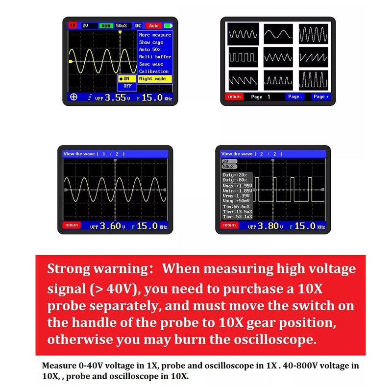 Digital  Handheld Oscilloscope White 20.00X3.80X11.00cm