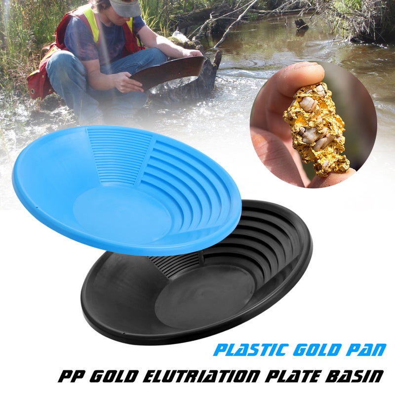 Mining Pan Dual Riffle River Tool Black 40.00X10.00X40.00cm