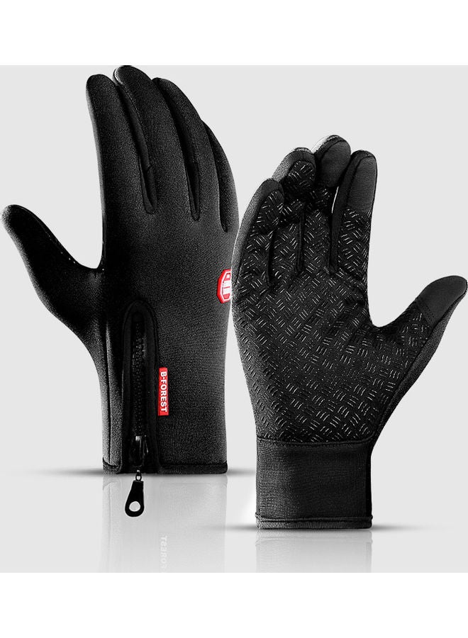 Generic Cycling Gloves Touchscreen Waterproof Fleece Thermal Sports Gloves for Hiking Skiing 0.083kg  - Image 1