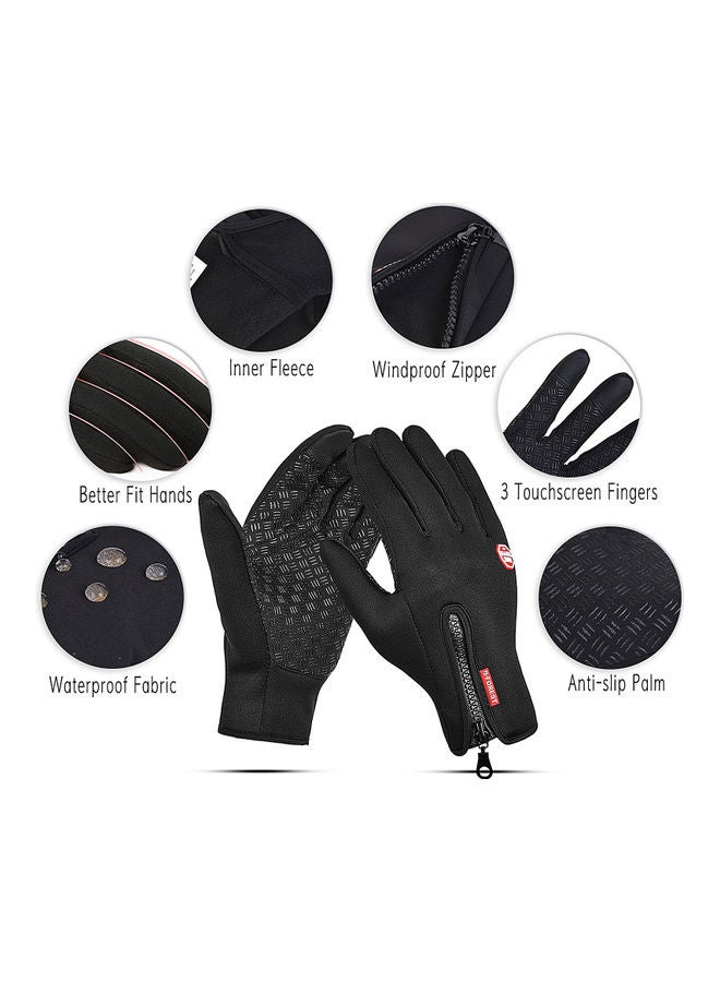 Generic Cycling Gloves Touchscreen Waterproof Fleece Thermal Sports Gloves for Hiking Skiing 0.083kg  - Image 3