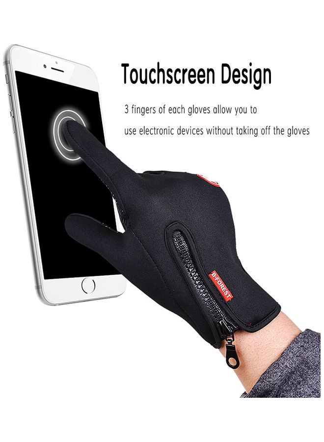 Generic Cycling Gloves Touchscreen Waterproof Fleece Thermal Sports Gloves for Hiking Skiing 0.083kg  - Image 4